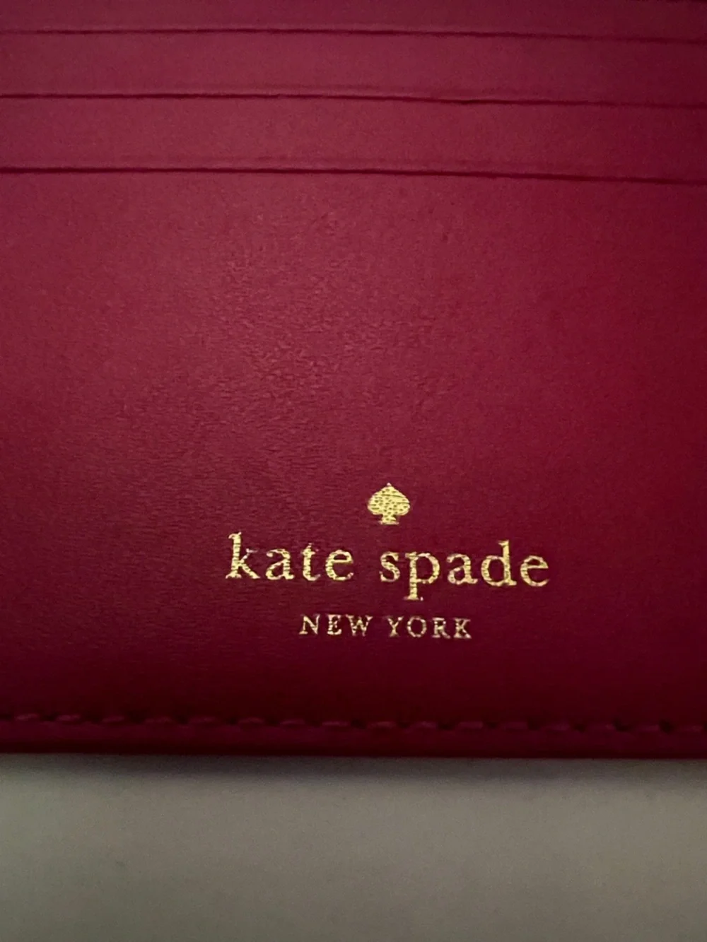 Kate Spade New York Bright Pink Card Case Wallet